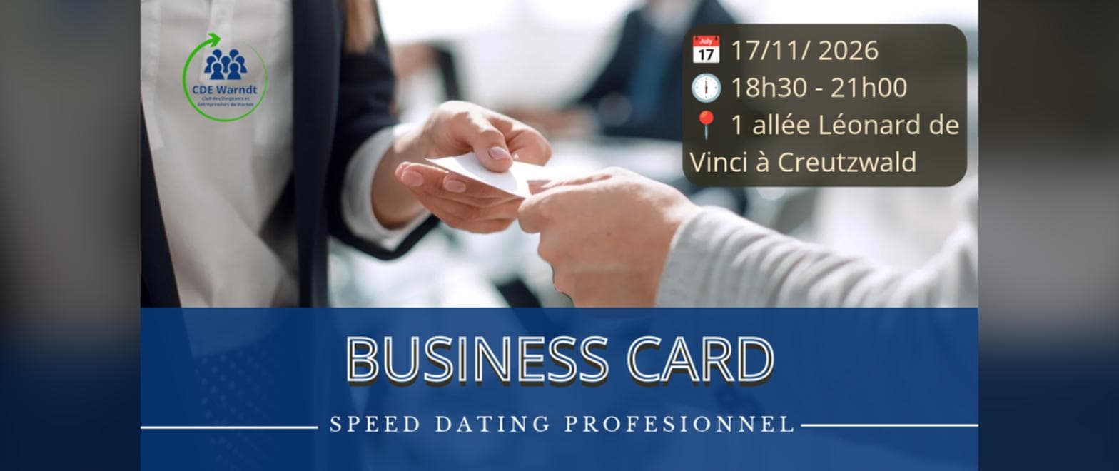 Business Card 2026 — Soirée réseau du Warndt, Creutzwald
